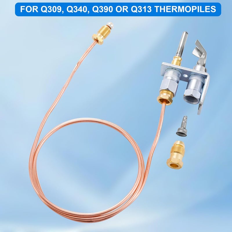 Tigbear Q314A4586 Pilot Burner Flame Head, Natural Gas and Propane Pilot Burner Assembly, Standing Pilot Burner with Orifice Compatible with Honeywell TRC Q314A-CSC - Image 4